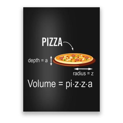 Maths Nerd Pizza Lovers Volume Formula Geek Math Teacher Poster