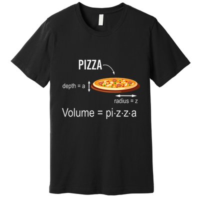 Maths Nerd Pizza Lovers Volume Formula Geek Math Teacher Premium T-Shirt