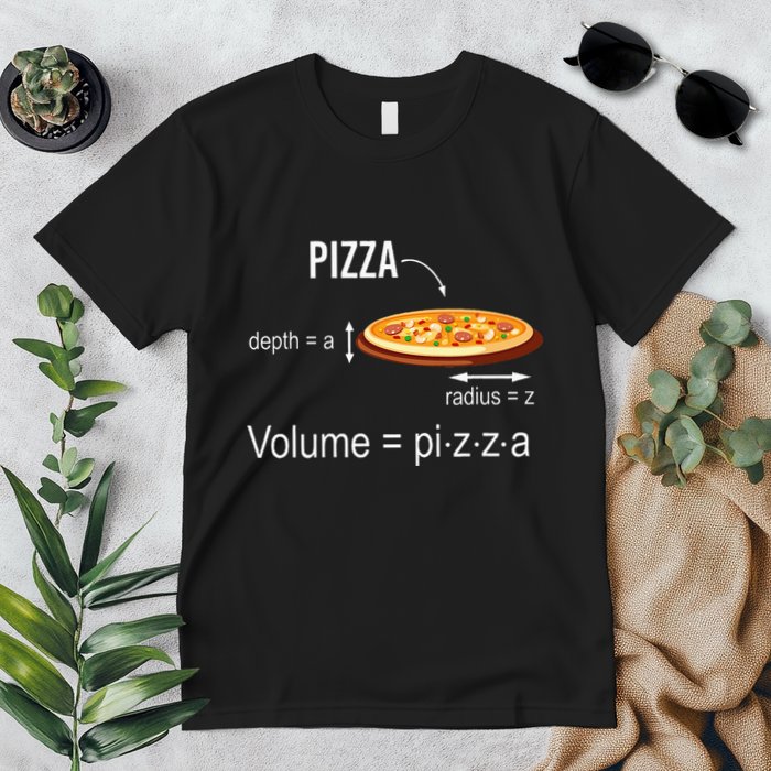 Maths Nerd Pizza Lovers Volume Formula Geek Math Teacher Premium T-Shirt
