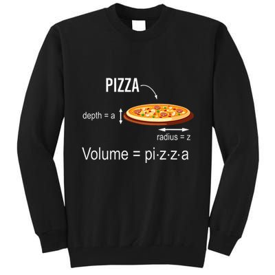 Maths Nerd Pizza Lovers Volume Formula Geek Math Teacher Tall Sweatshirt