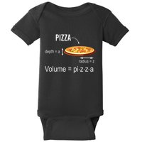 Maths Nerd Pizza Lovers Volume Formula Geek Math Teacher Baby Bodysuit