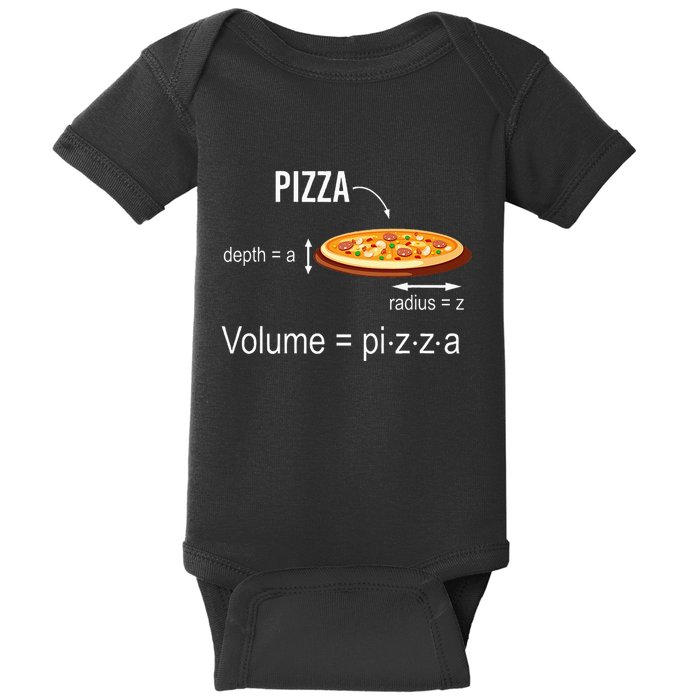 Maths Nerd Pizza Lovers Volume Formula Geek Math Teacher Baby Bodysuit