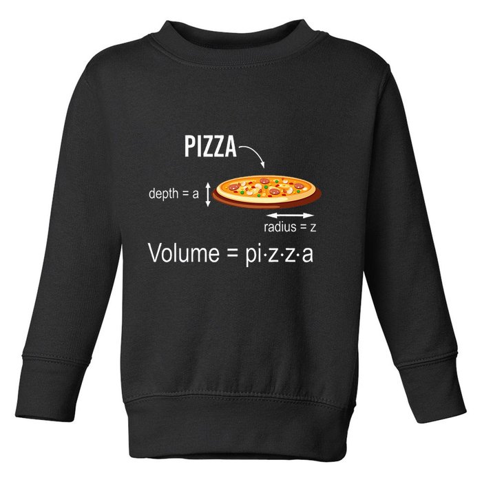 Maths Nerd Pizza Lovers Volume Formula Geek Math Teacher Toddler Sweatshirt