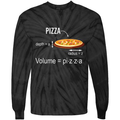 Maths Nerd Pizza Lovers Volume Formula Geek Math Teacher Tie-Dye Long Sleeve Shirt
