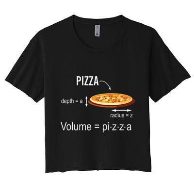 Maths Nerd Pizza Lovers Volume Formula Geek Math Teacher Crop Top