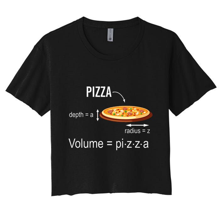 Maths Nerd Pizza Lovers Volume Formula Geek Math Teacher Crop Top