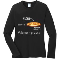 Maths Nerd Pizza Lovers Volume Formula Geek Math Teacher Ladies Long Sleeve Shirt