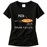 Maths Nerd Pizza Lovers Volume Formula Geek Math Teacher Womens T-Shirt