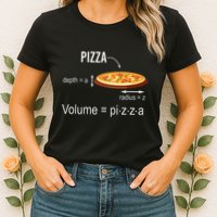Maths Nerd Pizza Lovers Volume Formula Geek Math Teacher Womens T-Shirt