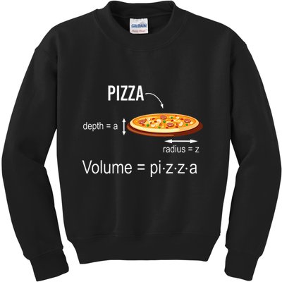 Maths Nerd Pizza Lovers Volume Formula Geek Math Teacher Kids Sweatshirt