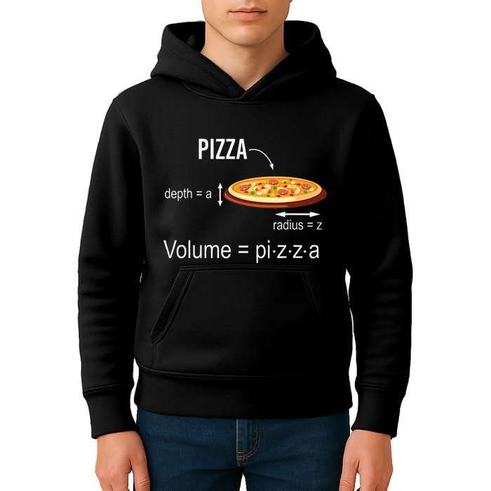 Maths Nerd Pizza Lovers Volume Formula Geek Math Teacher Kids Hoodie