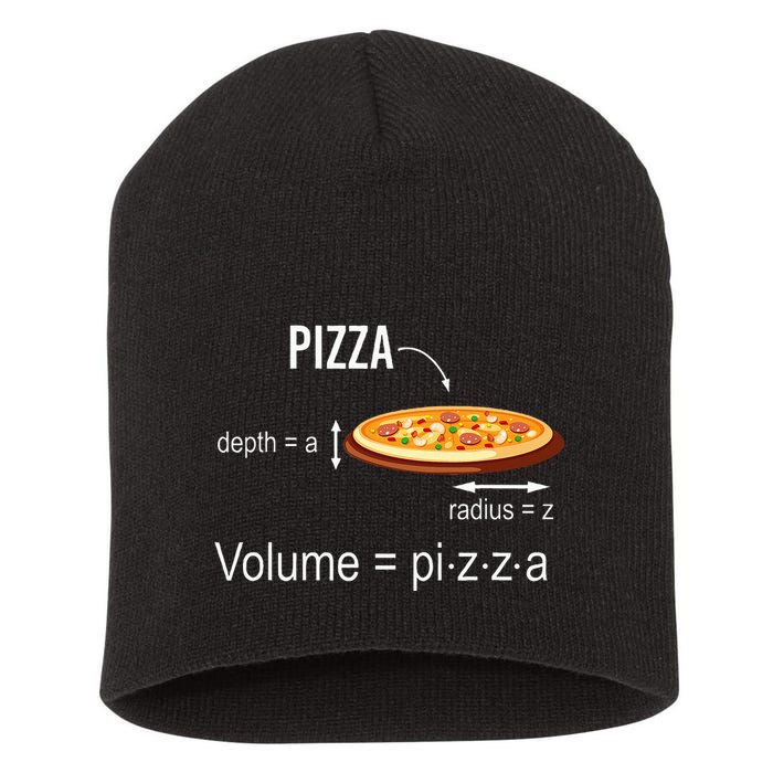 Maths Nerd Pizza Lovers Volume Formula Geek Math Teacher Short Acrylic Beanie