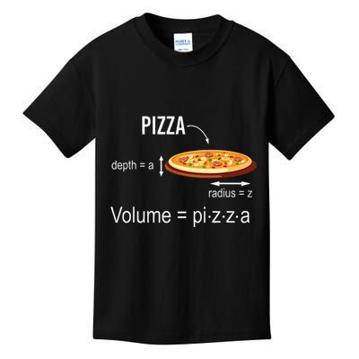 Maths Nerd Pizza Lovers Volume Formula Geek Math Teacher Kids T-Shirt