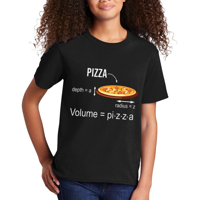 Maths Nerd Pizza Lovers Volume Formula Geek Math Teacher Kids T-Shirt
