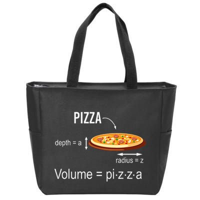 Maths Nerd Pizza Lovers Volume Formula Geek Math Teacher Zip Tote Bag