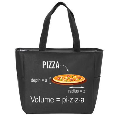 Maths Nerd Pizza Lovers Volume Formula Geek Math Teacher Zip Tote Bag