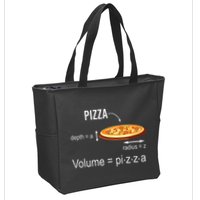 Maths Nerd Pizza Lovers Volume Formula Geek Math Teacher Zip Tote Bag