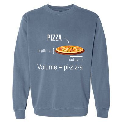Maths Nerd Pizza Lovers Volume Formula Geek Math Teacher Garment-Dyed Sweatshirt
