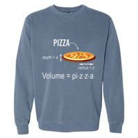 Maths Nerd Pizza Lovers Volume Formula Geek Math Teacher Garment-Dyed Sweatshirt