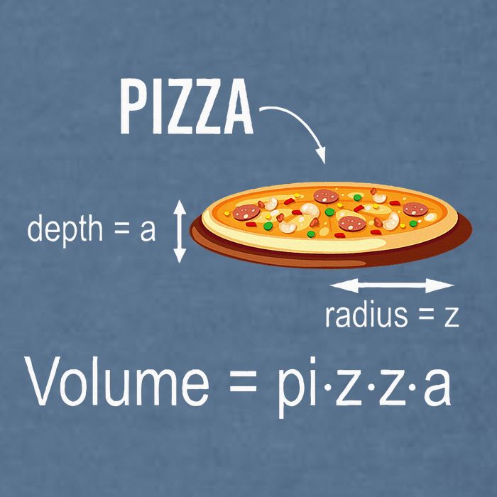 Maths Nerd Pizza Lovers Volume Formula Geek Math Teacher Garment-Dyed Sweatshirt