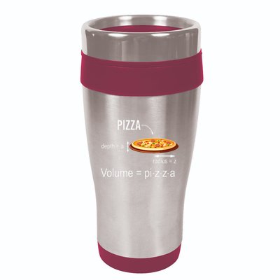 Maths Nerd Pizza Lovers Volume Formula Geek Math Teacher 16oz Travel Tumbler