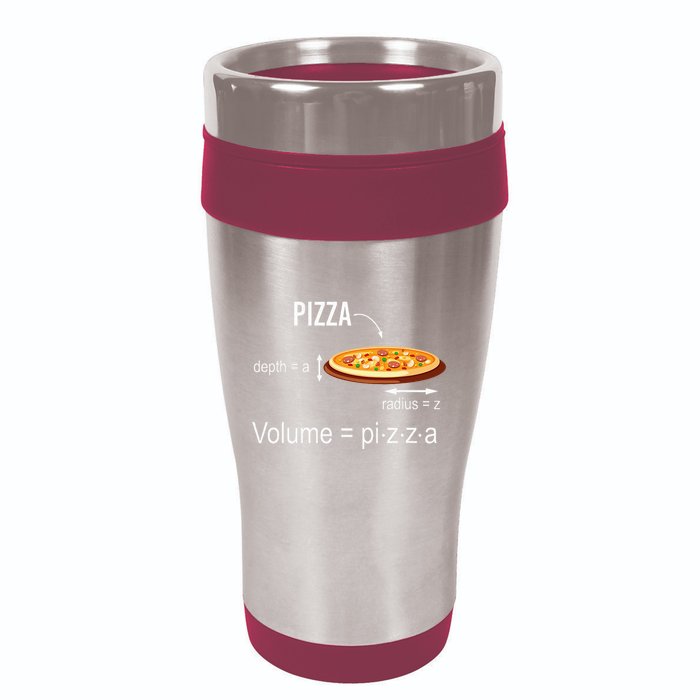Maths Nerd Pizza Lovers Volume Formula Geek Math Teacher 16oz Travel Tumbler