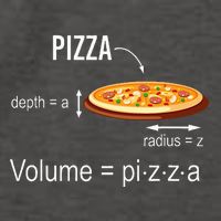 Maths Nerd Pizza Lovers Volume Formula Geek Math Teacher Vector Backpack