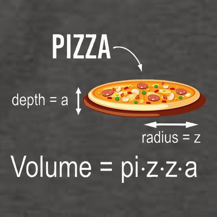 Maths Nerd Pizza Lovers Volume Formula Geek Math Teacher Vector Backpack