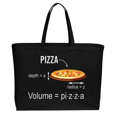 Maths Nerd Pizza Lovers Volume Formula Geek Math Teacher Cotton Canvas Jumbo Tote