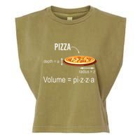 Maths Nerd Pizza Lovers Volume Formula Geek Math Teacher Garment-Dyed Women's Muscle Tee