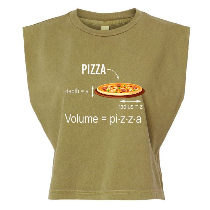 Maths Nerd Pizza Lovers Volume Formula Geek Math Teacher Garment-Dyed Women's Muscle Tee