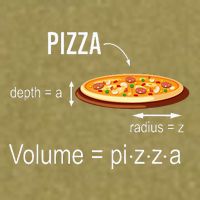 Maths Nerd Pizza Lovers Volume Formula Geek Math Teacher Garment-Dyed Women's Muscle Tee