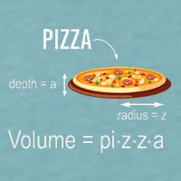 Maths Nerd Pizza Lovers Volume Formula Geek Math Teacher Sueded Cloud Jersey T-Shirt