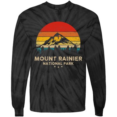 Mount National Park Retro Souvenir Tie-Dye Long Sleeve Shirt