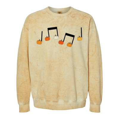 M.U.S.I.C Note Pumpkin Fall Music Teacher Halloween Costume Colorblast Crewneck Sweatshirt