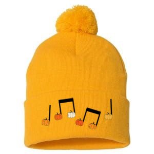 M.U.S.I.C Note Pumpkin Fall Music Teacher Halloween Costume Pom Pom 12in Knit Beanie