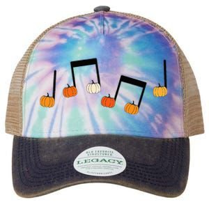 M.U.S.I.C Note Pumpkin Fall Music Teacher Halloween Costume Legacy Tie Dye Trucker Hat