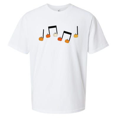 M.U.S.I.C Note Pumpkin Fall Music Teacher Halloween Costume Sueded Cloud Jersey T-Shirt