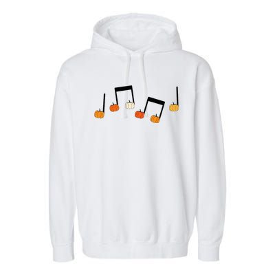 M.U.S.I.C Note Pumpkin Fall Music Teacher Halloween Costume Garment-Dyed Fleece Hoodie