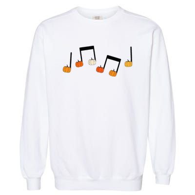 M.U.S.I.C Note Pumpkin Fall Music Teacher Halloween Costume Garment-Dyed Sweatshirt