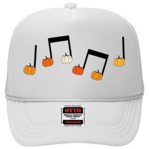 M.U.S.I.C Note Pumpkin Fall Music Teacher Halloween Costume High Crown Mesh Back Trucker Hat