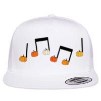 M.U.S.I.C Note Pumpkin Fall Music Teacher Halloween Costume Flat Bill Trucker Hat