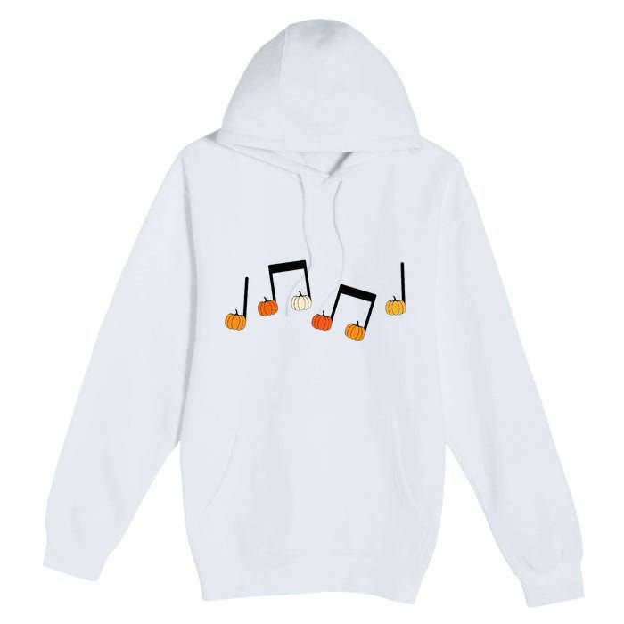 M.U.S.I.C Note Pumpkin Fall Music Teacher Halloween Costume Premium Pullover Hoodie