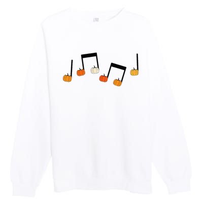 M.U.S.I.C Note Pumpkin Fall Music Teacher Halloween Costume Premium Crewneck Sweatshirt