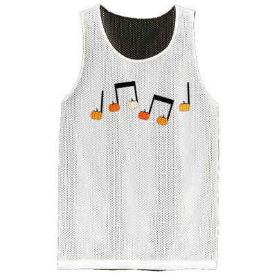 M.U.S.I.C Note Pumpkin Fall Music Teacher Halloween Costume Mesh Reversible Basketball Jersey Tank