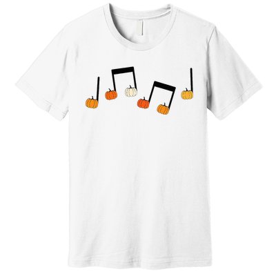 M.U.S.I.C Note Pumpkin Fall Music Teacher Halloween Costume Premium T-Shirt