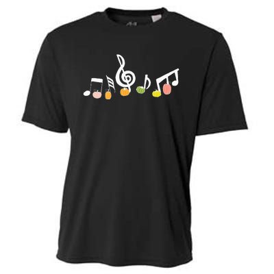 M.U.S.I.C Note Pumpkin Fall Music Teacher Halloween Costume Cooling Performance Crew T-Shirt