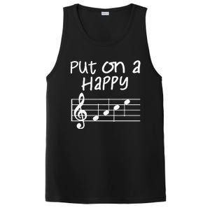 Musical Notes Put On A Happy Face Cute Music Loving PosiCharge Competitor Tank