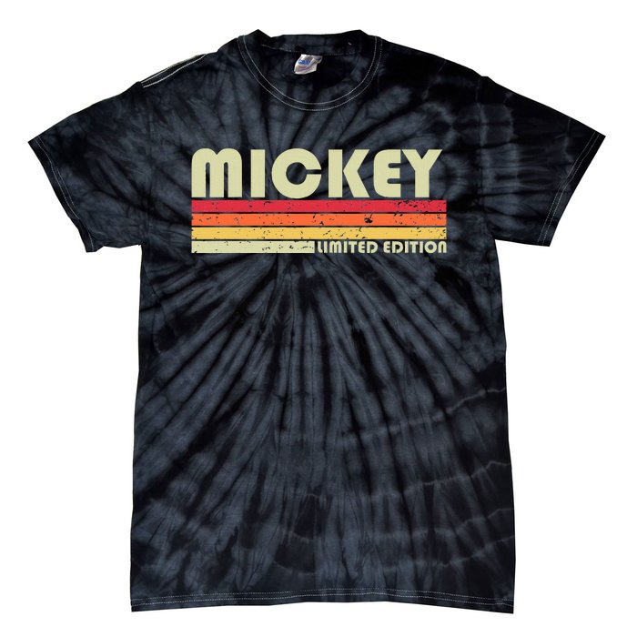 Mickey Name Personalized Retro Vintage 80s 90s Birthday Tie-Dye T-Shirt