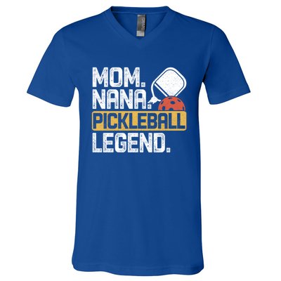 Mom Nana Pickleball Legend Vintage Gift V-Neck T-Shirt